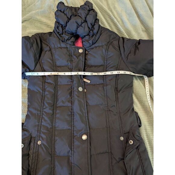 Betsey Johnson Women's xs Black Down Filled Feathers Quilted Puffer Jacket Hoode - Picture 7 of 7